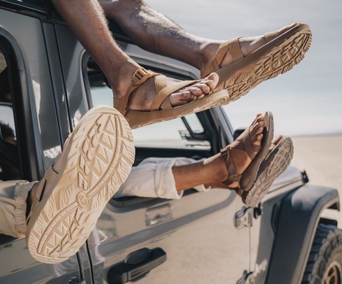 Chacos Marrón Hueso Para Hombre Con Bandas Z/cloud